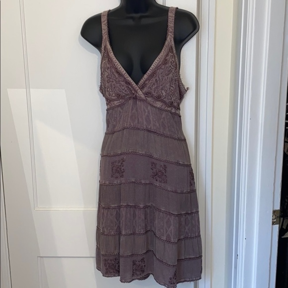 My Choice- bohemian v-neck dress - tie back O/S
